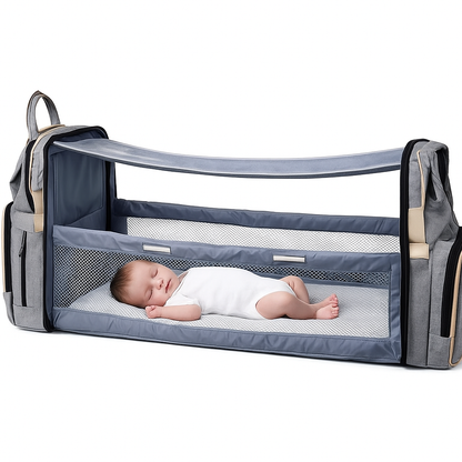 Pañalera 3-en-1 – Bolso, Cuna y Mudador