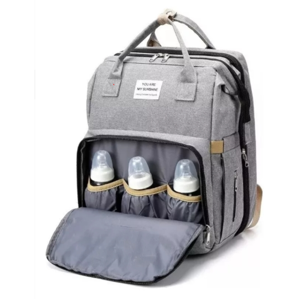 Pañalera 3-en-1 – Bolso, Cuna y Mudador