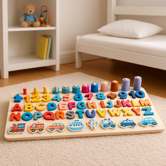 Tablero Montessori 5-en-1 – Aprendizaje Activo