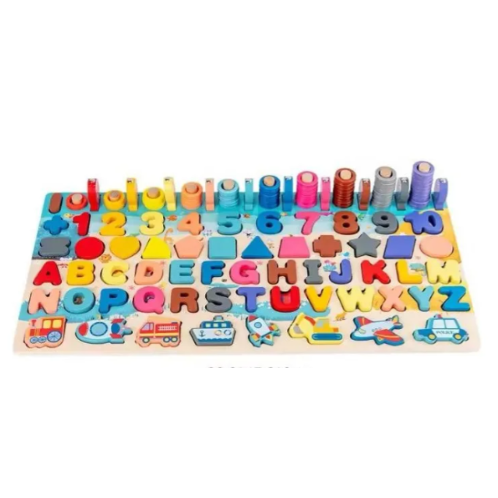 Tablero Montessori 5-en-1 – Aprendizaje Activo